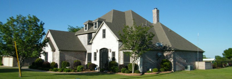 Exterior front of brick house