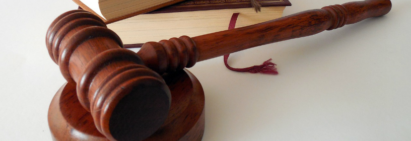 Gavel and law books