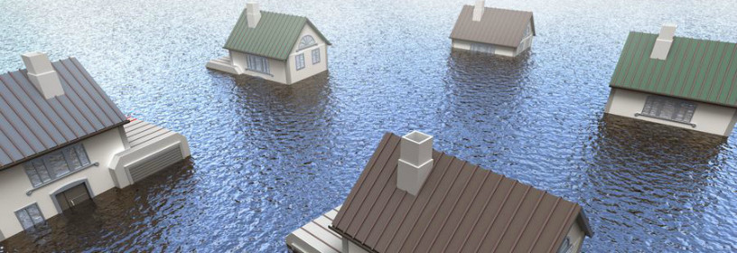 Houses under water