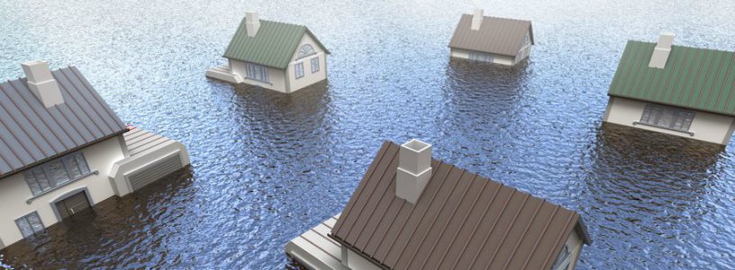 Houses under water