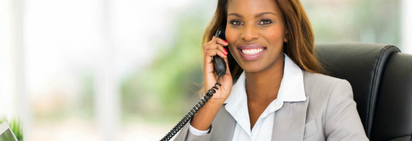 Woman talking on phone