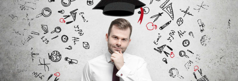 Realtor with University Graduation Cap