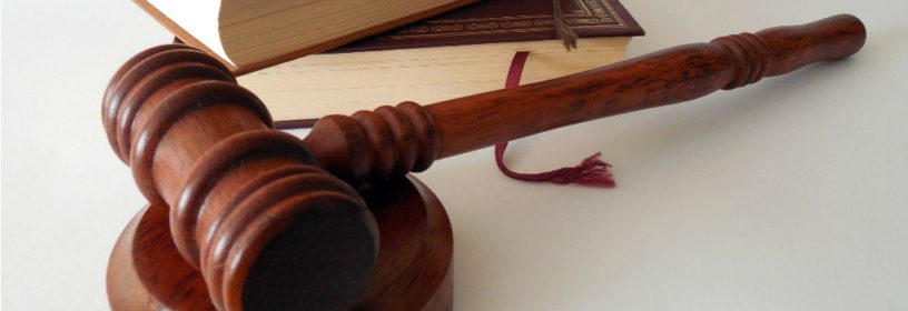 gavel and law books
