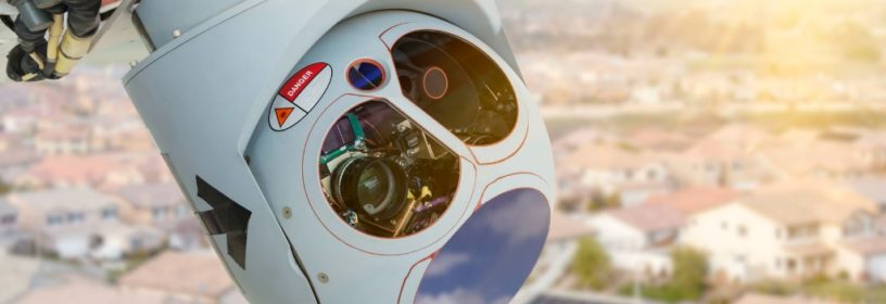 drone flying over real estate