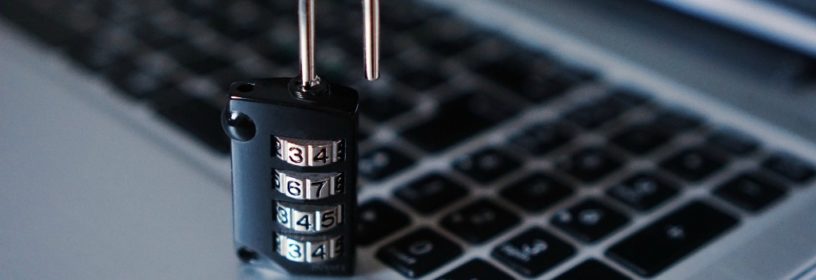 lock sitting on a keyboard