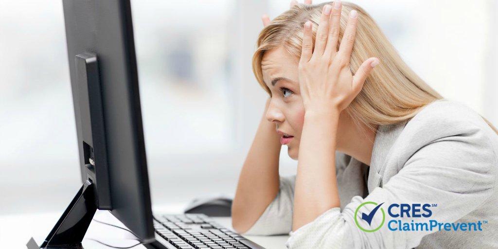 frustrated woman at computer