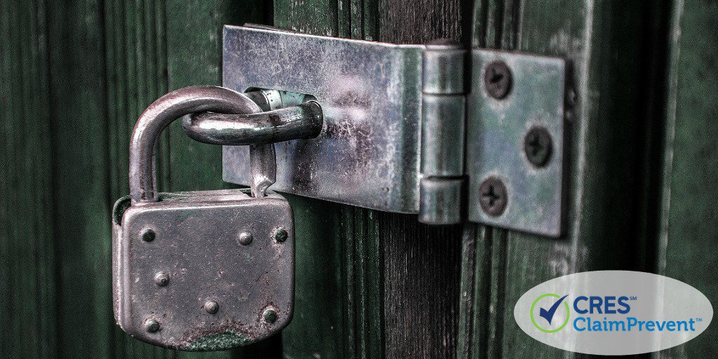 padlock on door