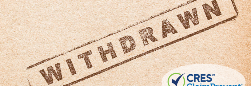 paper with withdrawn stamp
