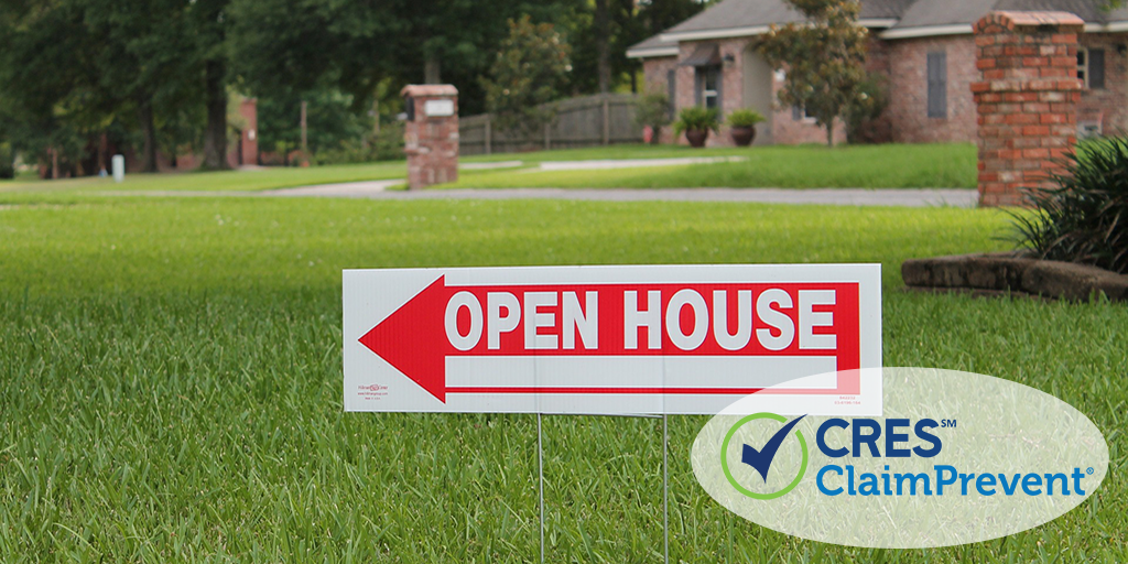 open house sign in front of house