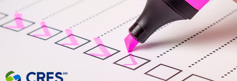 checklist with pink highlighted checkmarks