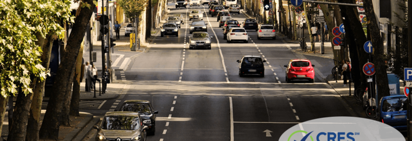 vehicles driving on road
