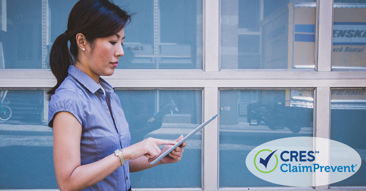 woman on tablet