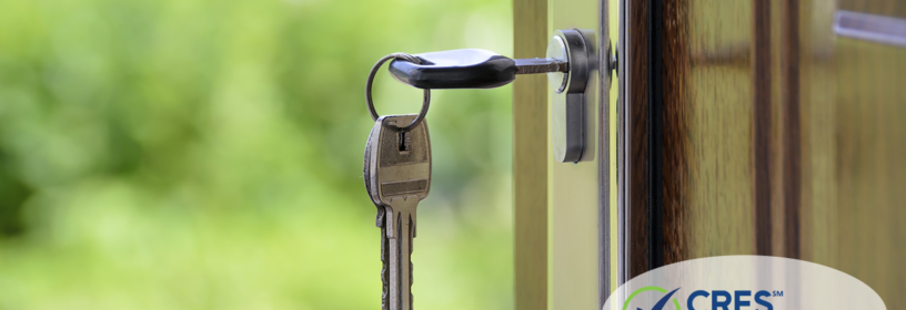 keys in door of house