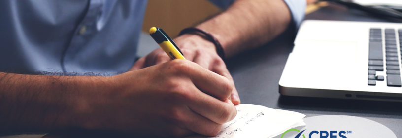 man making a list to be prepared