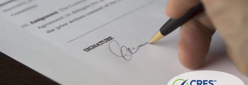 contract with person signing on signature line