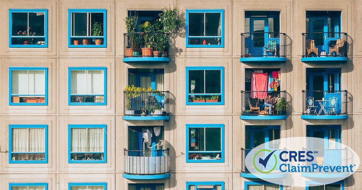 city apartment building with balconies