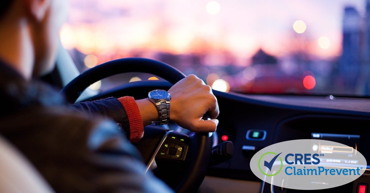 business man sitting in car