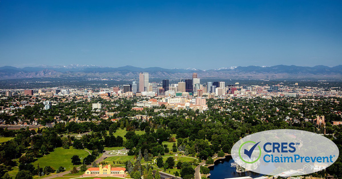 aerial view of Denver, Colorado city view