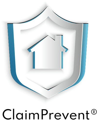 ClaimPrevent logo shield around a house