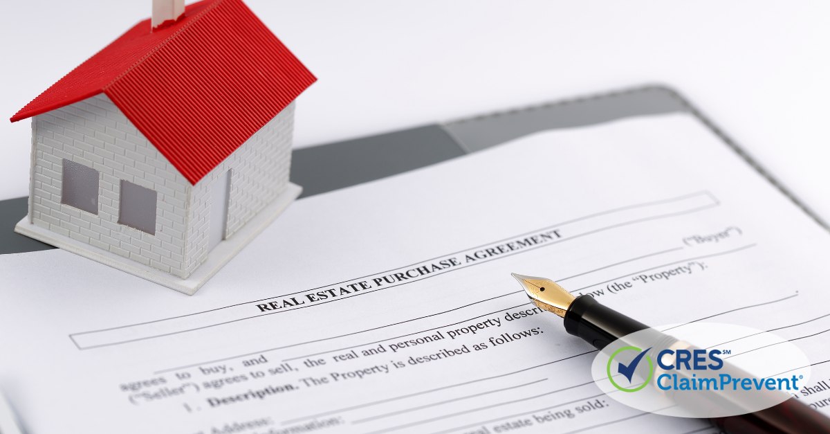 Real Estate Purchase Agreement with a pen
