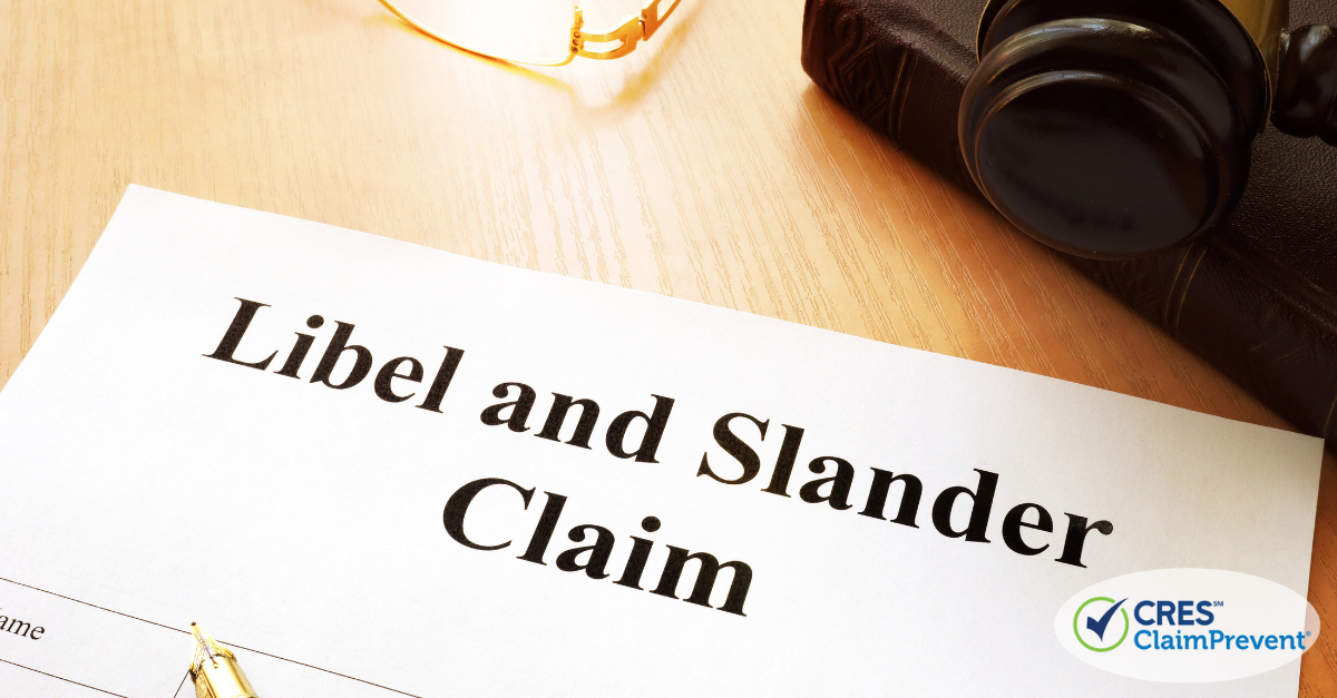 libel and slander claim