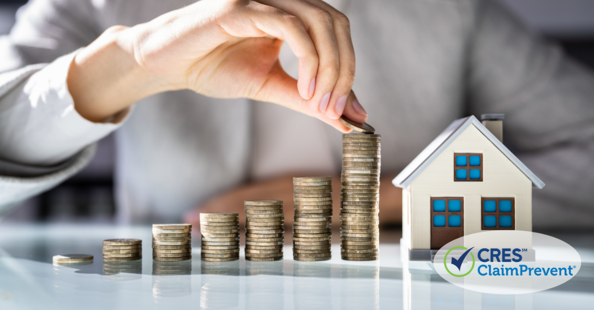 man stacking coins and house