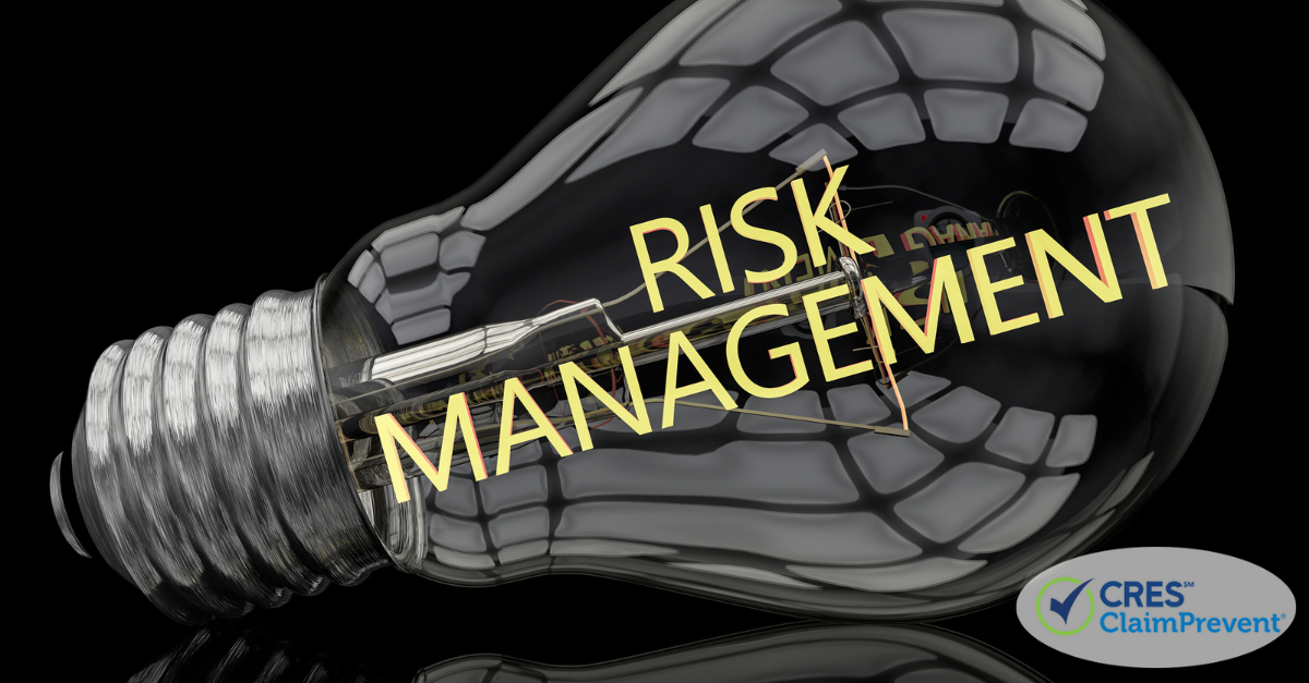 light bulb with risk management text overlaid on top
