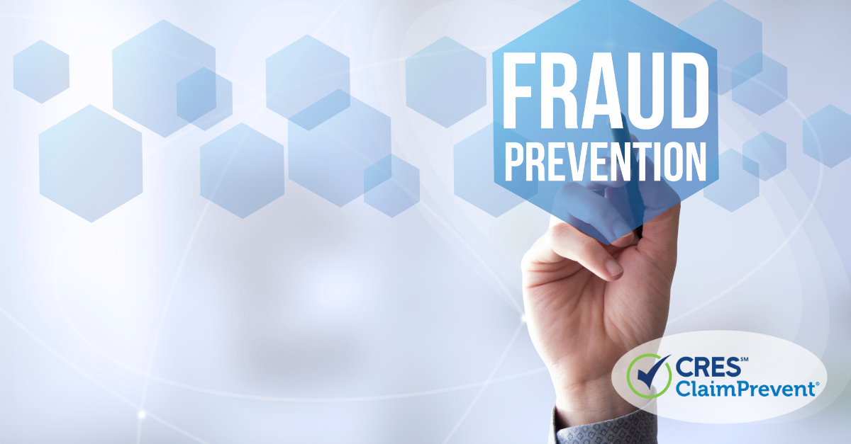 hand behind fraud prevention